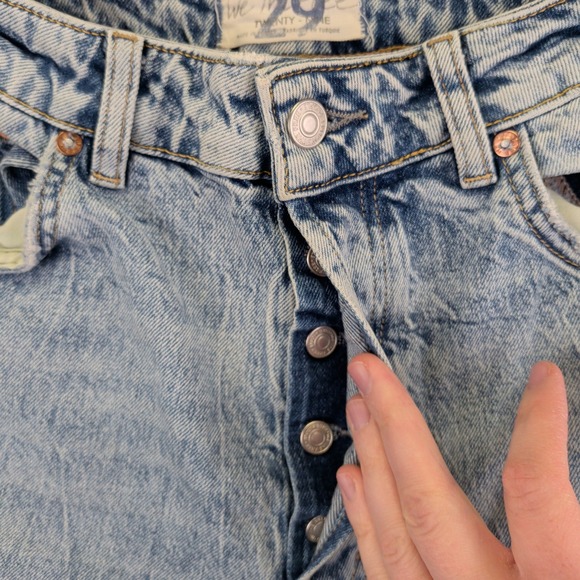 FREE PEOPLE Zuri Mom Ankle Jeans High Rise Straight Leg Denim Womens 29 - Picture 4 of 11